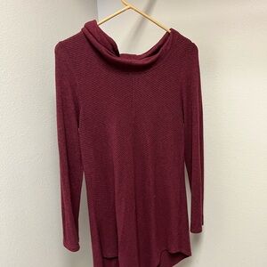 Burgundy Cowl Neck Sweater